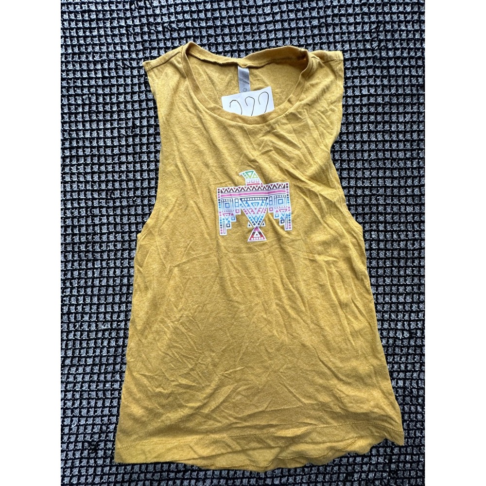 Next Level Thunderbird Muscle Tank Women S Yellow Geometric Graphic Tee